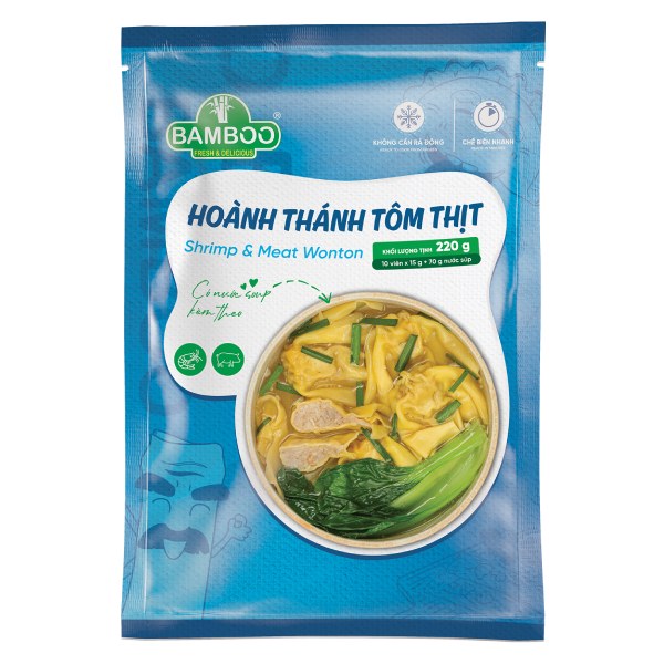 Hoành Thánh Tôm Thịt Bamboo 220G