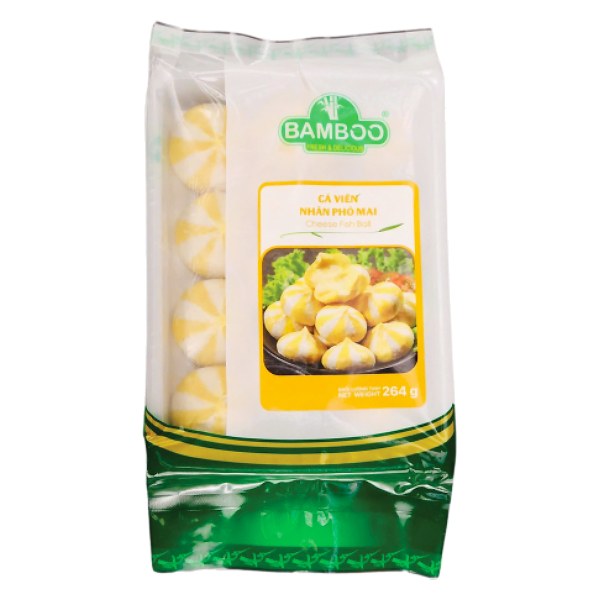 Cá Viên Nhân Phô Mai Bamboo Gói 264G