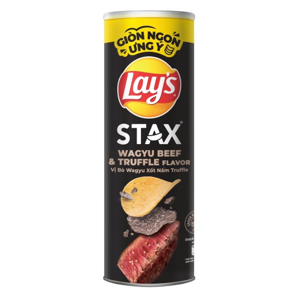 Snack Khoai Tây Lay’s Stax Vị Bò Wagyu Nấm Truffle Hộp 90G