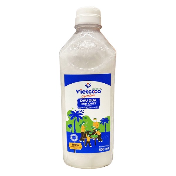 Dầu Dừa Tinh Khiết Vietcoco Organic Chai 500Ml