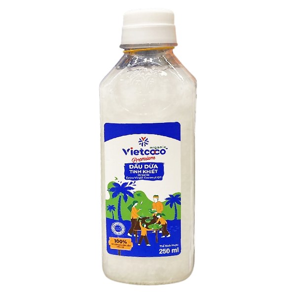Dầu Dừa Tinh Khiết Vietcoco Organic Chai 250Ml