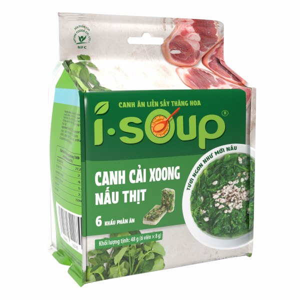 Canh Cải Xoong Nấu Thịt Ăn Liền NFC I-Soup Gói 48G