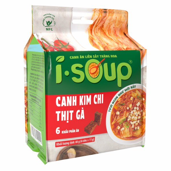Canh Kim Chi Thịt Gà Ăn Liền NFC I-Soup Gói 66G