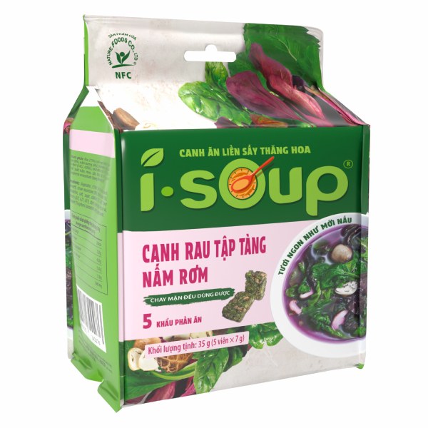 Canh Rau Tập Tàng Nấm Rơm Ăn Liền NFC I-Soup Gói 35G
