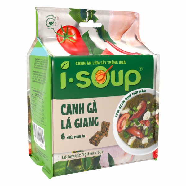 Canh Gà Lá Giang Ăn Liền NFC I-Soup Gói 72G