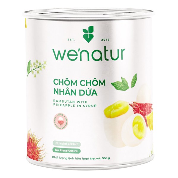 Chôm Chôm Nhân Dứa Wenatur Lon 565G