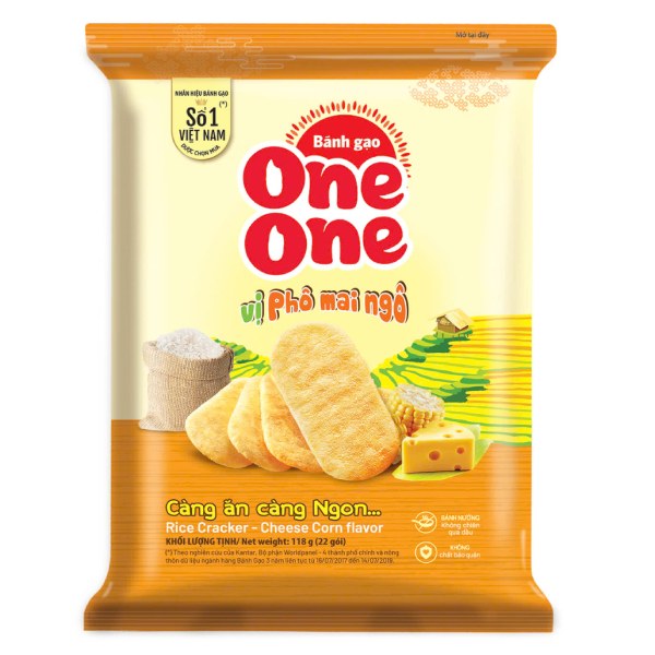 Bánh Gạo One One Gold Phô Mai Ngô 118G