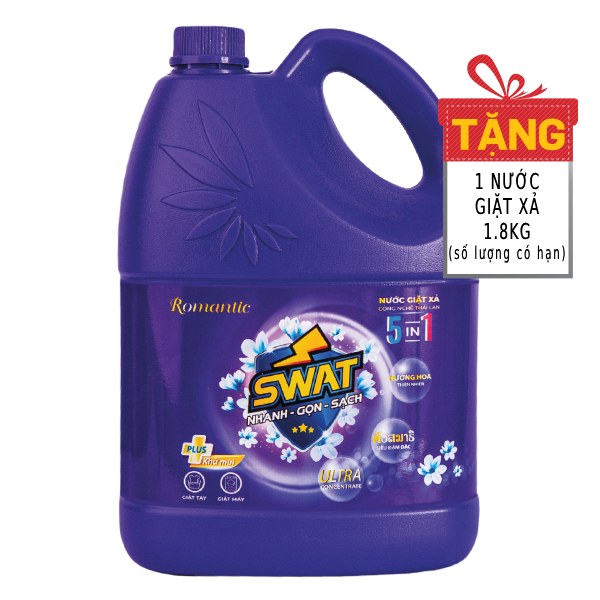 (Only Emartmall) Nước Giặt Xả Swat Romantic Bình 3.8Kg