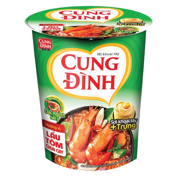 Mì Cung Đình Tôm Chua Cay Ly 71G