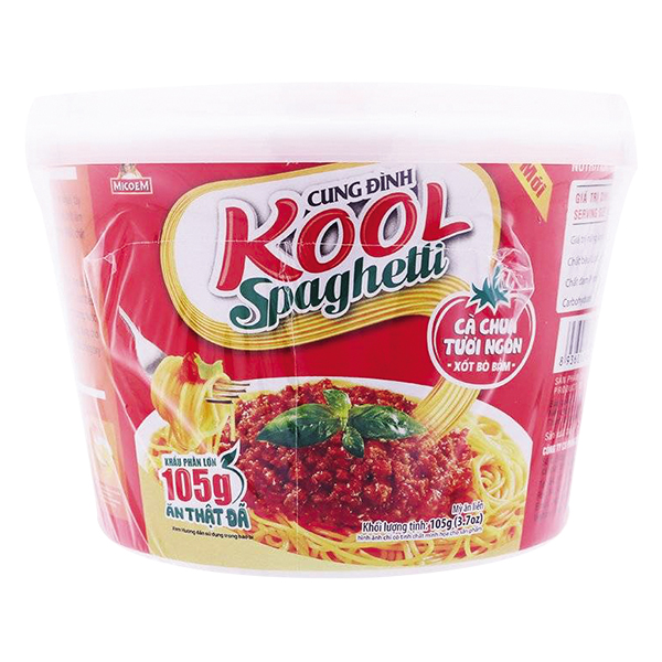 Mì Cung Đình Kool Spaghetti Xốt Bò Bằm Tô 105G