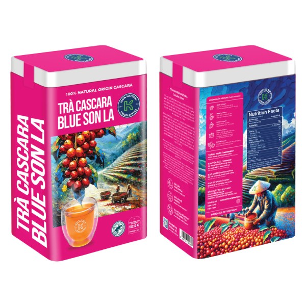 Trà Cascara Blue Sơn La Hộp Thiếc 112.5G