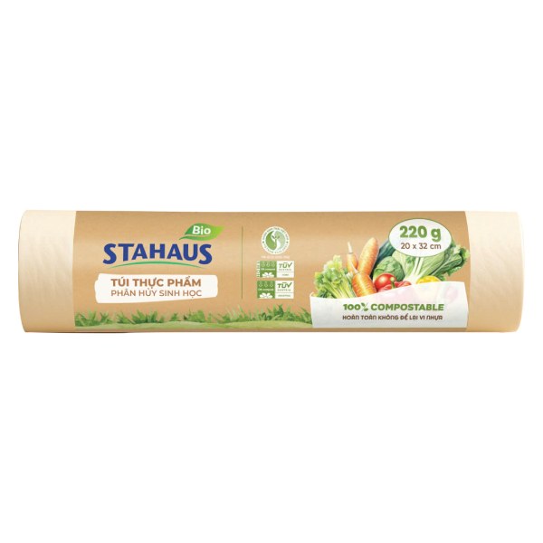 Túi Thực Phẩm Tự Hủy Sinh Học Stahaus 20*32Cm 220G