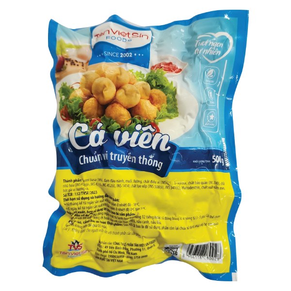 Cá Viên Tân Việt Sin Gói 500G
