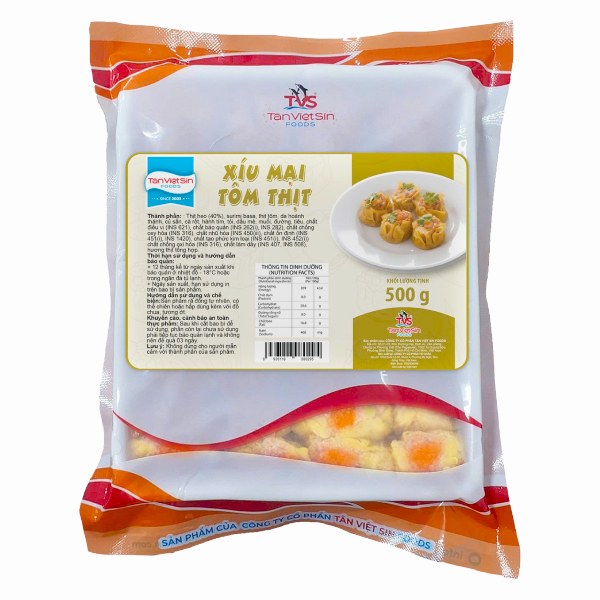 Xíu Mại Tôm Thịt Tân Việt Sin 500G