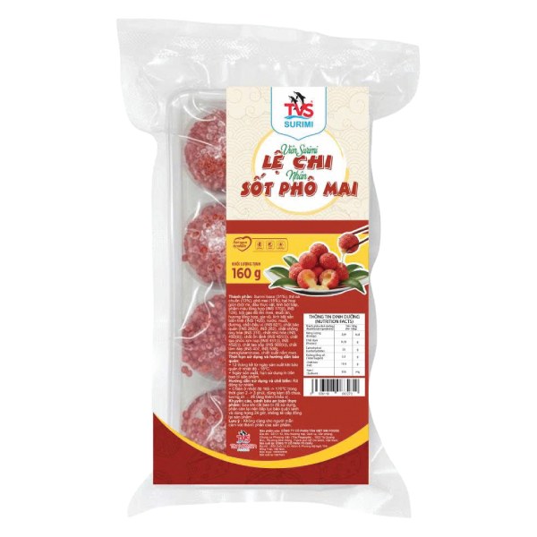 Viên Surimi Tân Việt Sin Lệ Chi Sốt Phô Mai Gói 160G