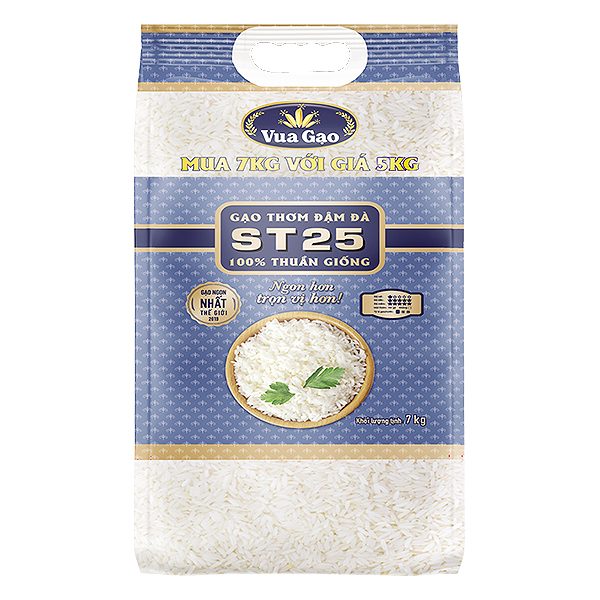 Gạo Thơm Đậm Đà ST25 Vua Gạo Túi 5+2Kg