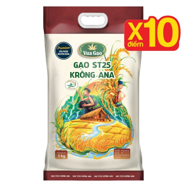 Gạo Thơm ST25 Krông Ana Vua Gạo 5Kg