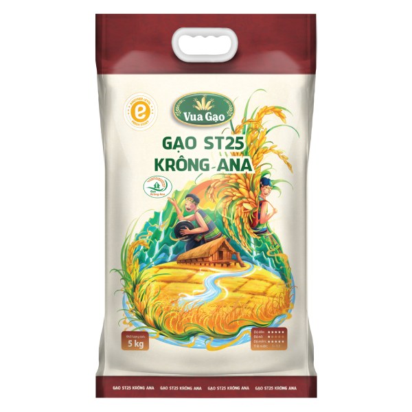 Gạo Thơm ST25 Krông Ana Vua Gạo 5Kg