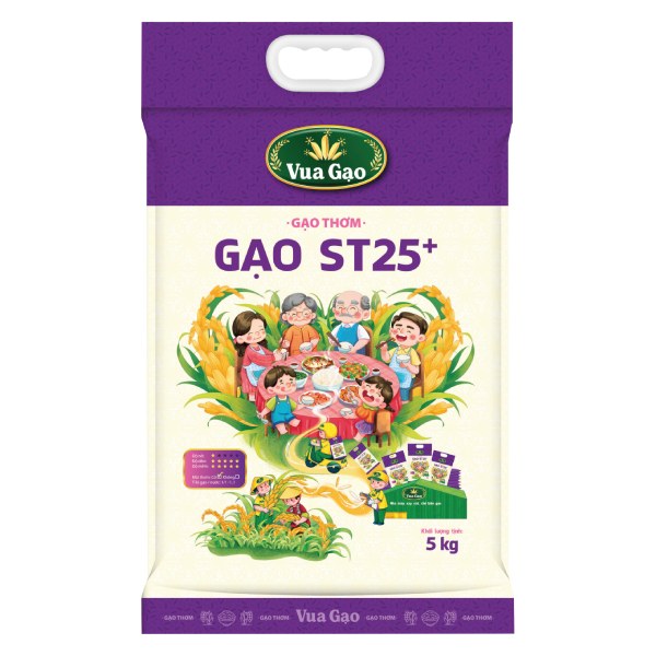 Gạo Thơm ST25+ Vua Gạo Túi 5Kg