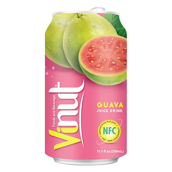 Nước Ép Trái Cây Vinut Vị Ổi Lon 330Ml