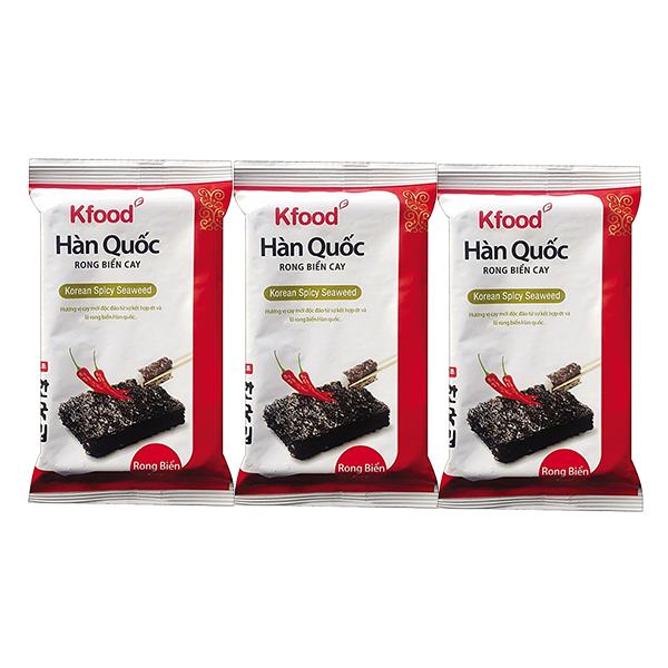 Lô 6 Rong Biển Kfood Cay Gói 3G