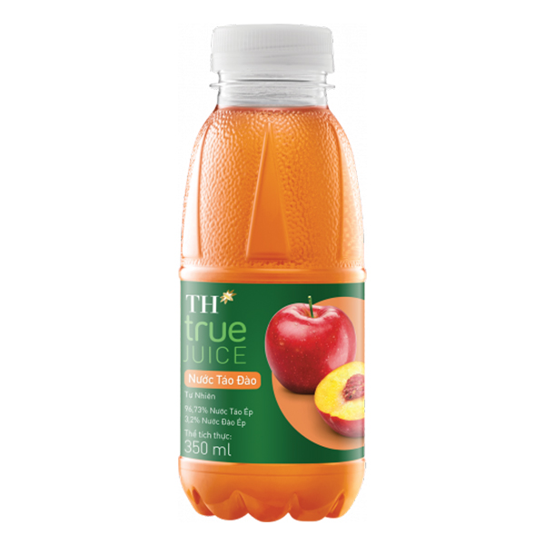 Nước Ép Trái Cây TH True Juice Táo Đào Chai 350Ml