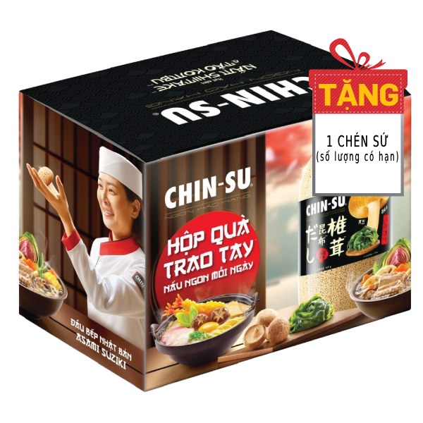 (Only Emartmall) Hạt Nêm Chinsu Nấm Shiitake & Tảo Kombu Hũ 450G