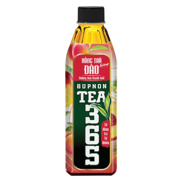 Trà Bupnon 365 Đào Chai 500Ml