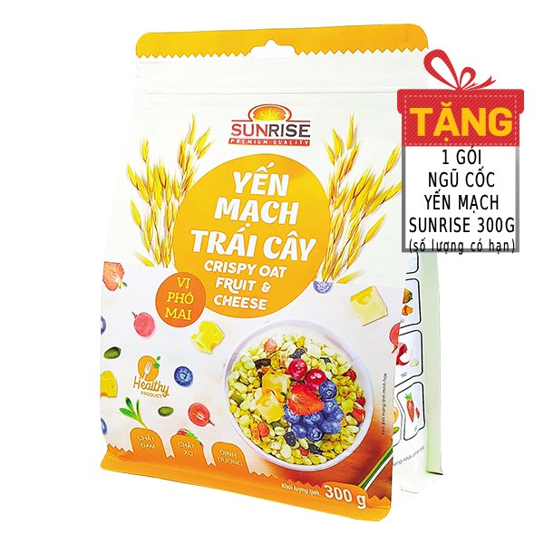 Ngũ Cốc Yến Mạch Sunrise Vị Phô Mai Gói 300G
