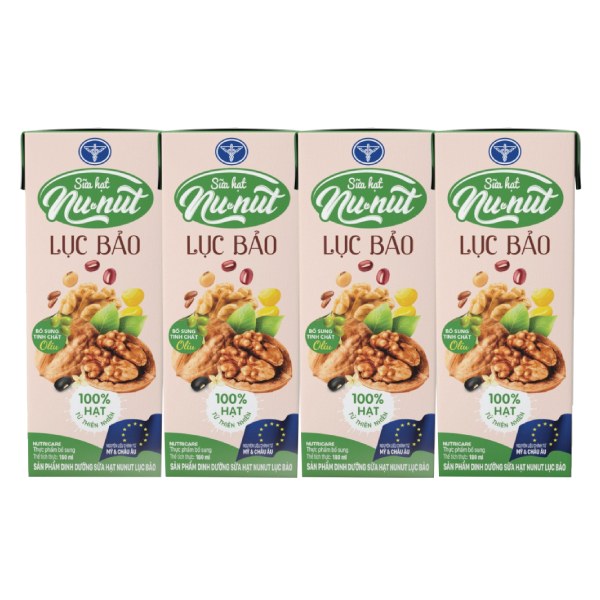 Lốc 4 Sữa Hạt Nunut Lục Bảo 180Ml