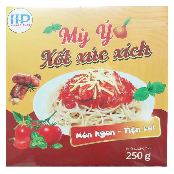 Mì Ý Hoàng Phát Xốt Xúc Xích Hộp 250G