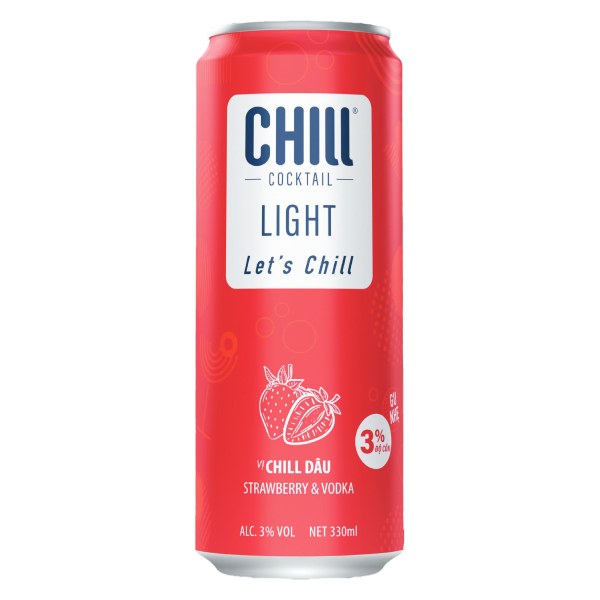 Nước Trái Cây Lên Men Chill Cocktail Strawberry Lon 330Ml