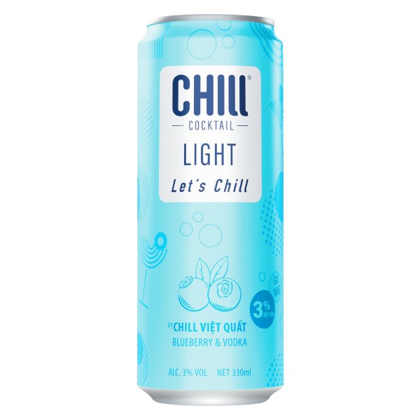 Nước Trái Cây Lên Men Chill Cocktail Blueberry Lon 330Ml