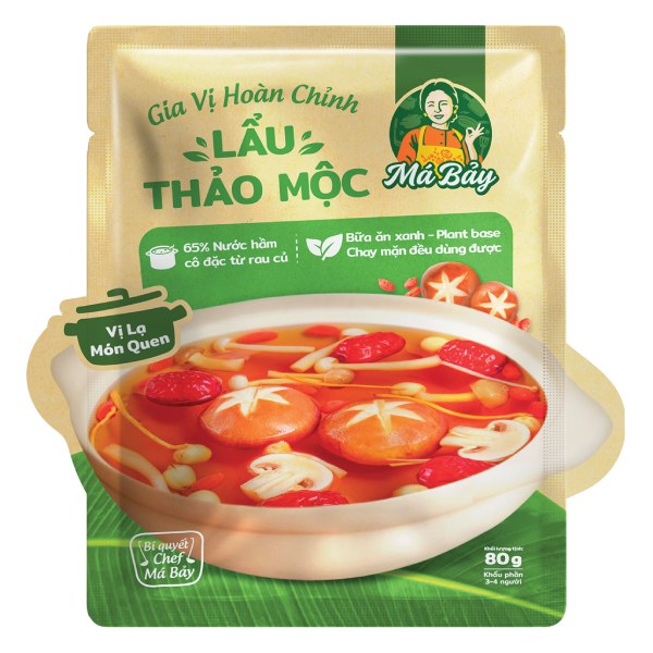 Gia Vị Hoàn Chỉnh Má Bảy Lẩu Thảo Mộc Gói 80G