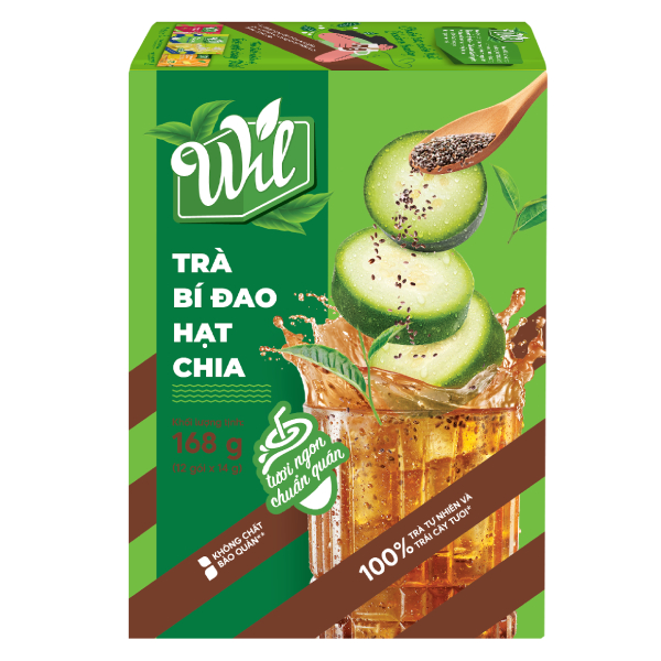 Trà Wil Bí Đao Hạt Chia Hộp 12 Gói*14G