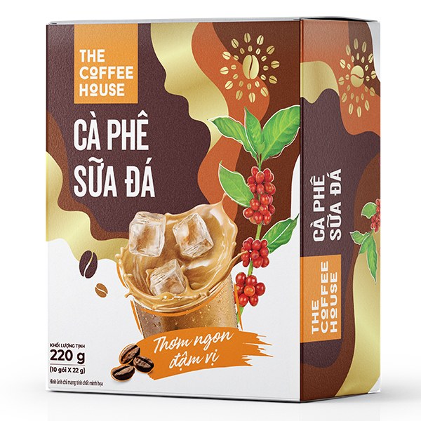 Cà Phê Sữa Đá The Coffee House Hộp 10 Gói*22G