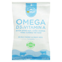 Sữa Dinh Dưỡng Tiệt Trùng VP Milk Omega Ít Đường Bịch 220Ml