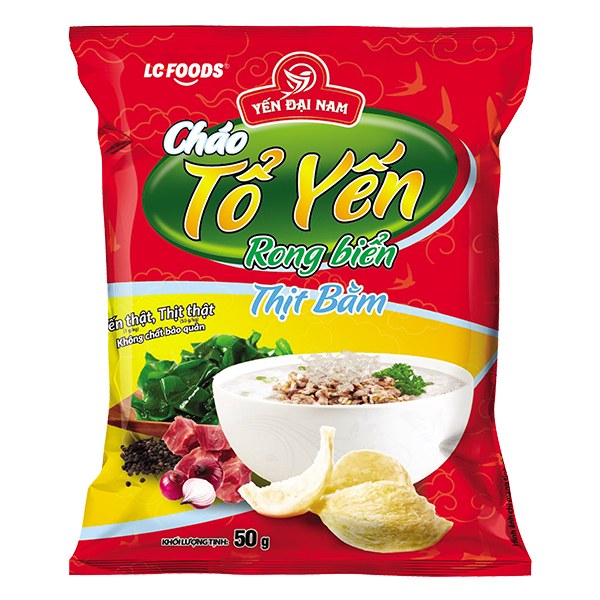 Cháo LC Foods Tổ Yến Rong Biển Thịt Bằm Gói 50G