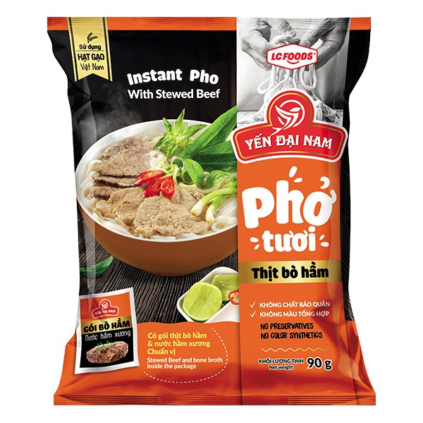 Phở Tươi LC Foods Thịt Bò Hầm Gói 90G