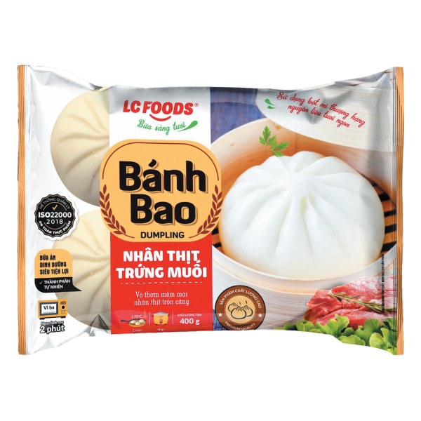 Bánh Bao LC Foods Nhân Thịt Trứng Muối 400G