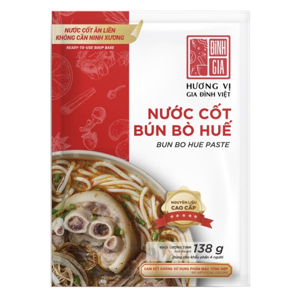 Nước Cốt Đỉnh Gia Bún Bò Huế Gói 138G