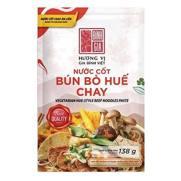 Nước Cốt Đỉnh Gia Bún Bò Huế Chay Gói 138G