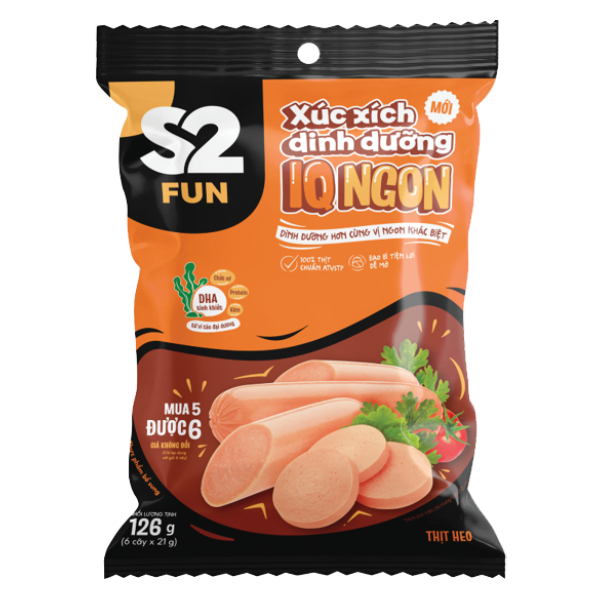 Xúc Xích Dinh Dưỡng S2 Fun IQ Ngon Gói 126G