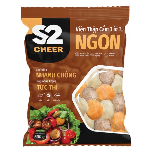 Viên Thập Cẩm 3IN1 Ngon S2 Cheer 500G
