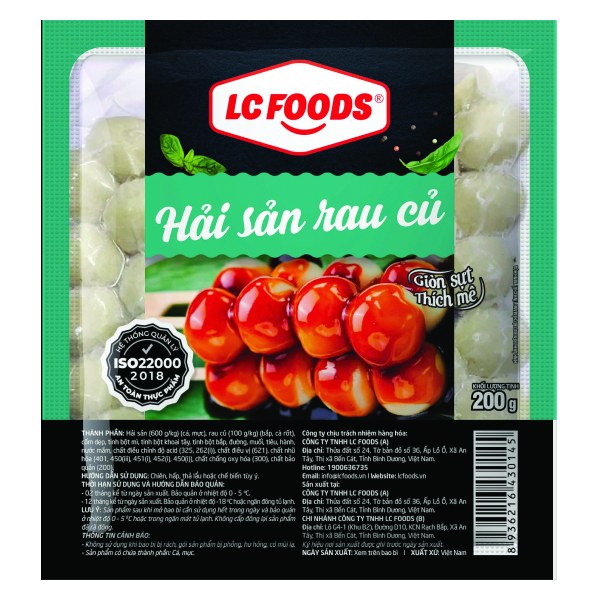 Viên Hải Sản Rau Củ LC Foods Gói 200G