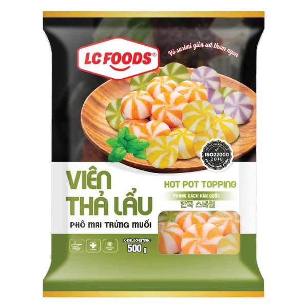 Viên Thả Lẩu LC Foods Phô Mai Trứng Muối Gói 500G