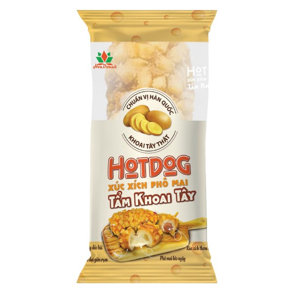 Hotdog Xúc Xích Phô Mai Tẩm Khoai Tây Hoa Doanh 125G