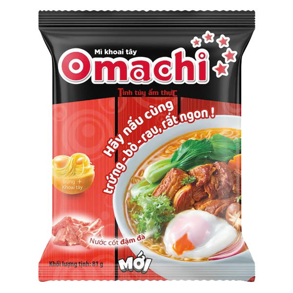 Mì Omachi Xốt Bò Hầm Gói 81G