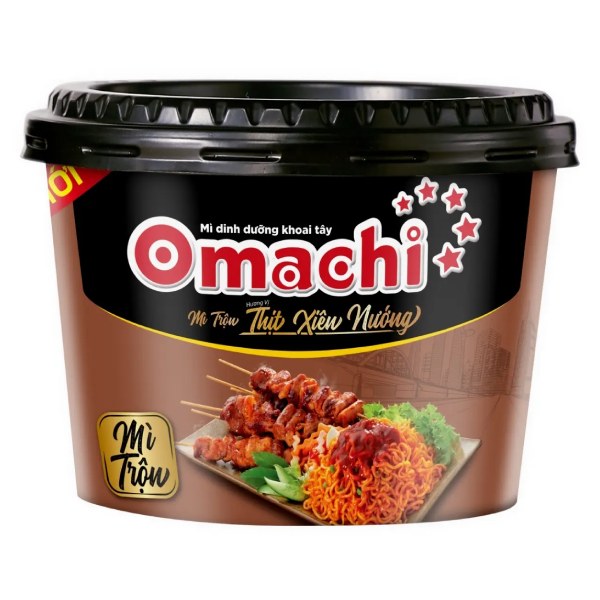 Mì Trộn Omachi Thịt Xiên Nướng Tô 104G