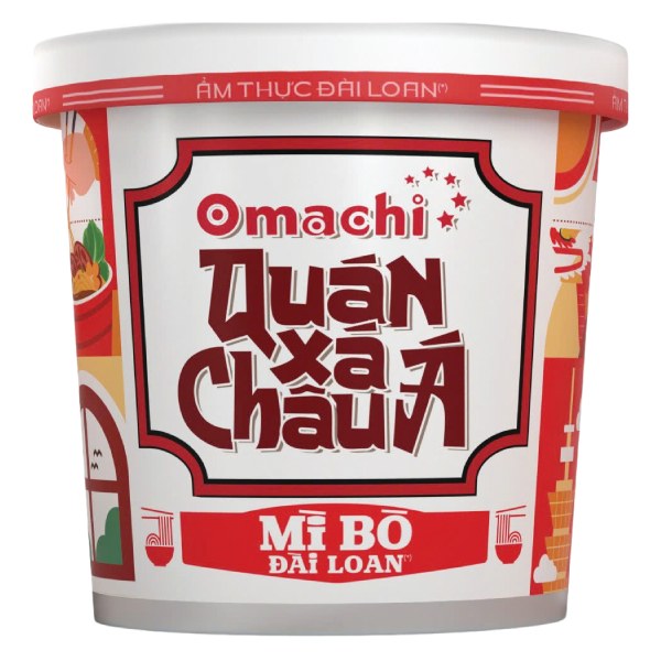 Mì Omachi Quán Xá Châu Á Bò Đài Loan Ly 95G